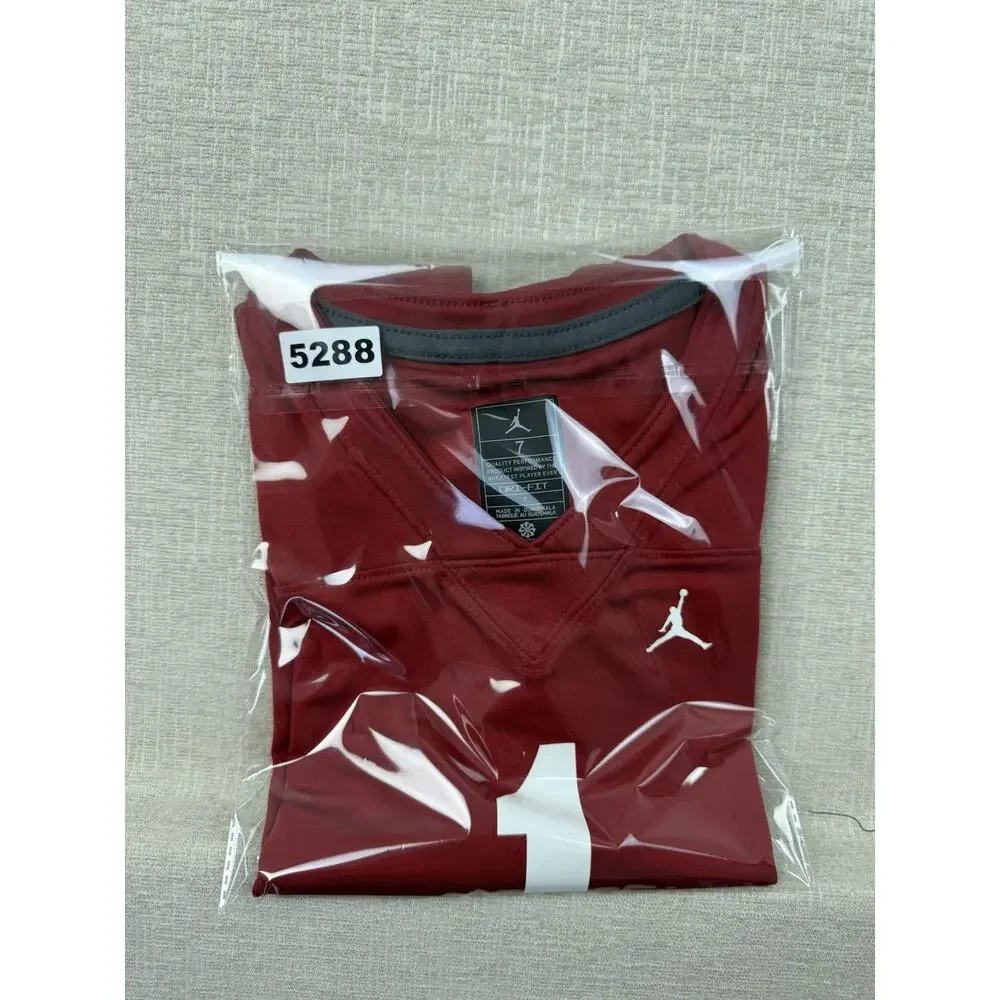 Jordan Oklahoma Sooners #1 Youth Football Jersey Red Dri-FIT Size 7 OU